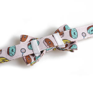 Amigo 패션 럭셔리 맞춤형 조절 맞춤형 패브릭 식품 시리즈 피자 도넛 넥타이 애완 동물 장식 개 칼라 - Product Image 5