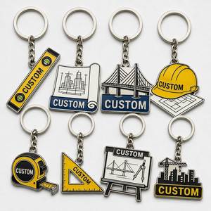 Porte-clés personnalisés en gros pour ingénieurs civils, porte-clés souvenirs de construction et de design - Product Image 1
