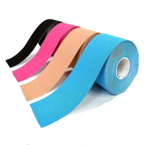 High quality elastic printed bulk water-proof custom adhesive sport breathable multi-color athletic Kinesiology tape