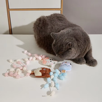 Jouet en peluche pour chat en forme de pingouin, ours, lapin, jouet à mâcher pour chat en herbe à chat naturelle, jouet interactif pour chaton pour l'auto-entretenue et le soulagement de l'ennui