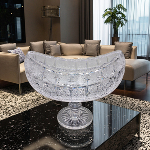 Venta al por Mayor Cesta de Cristal con Plomo 24% Pbo, Corte Manual, Cesta <span class=keywords><strong>Frutal</strong></span> con Asa Decorativa para Centro de Mesa, Regalo - Product Image 1