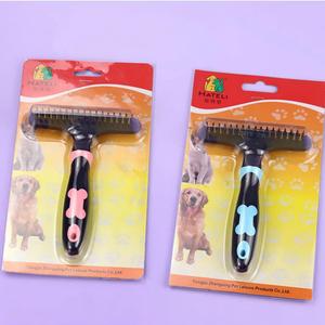 Brosse de toilettage pour chien en silicone et acier inoxydable, écologique, à prix abordable, pour démêlage et auto-nettoyage, avec fonction de massage - Product Image 6