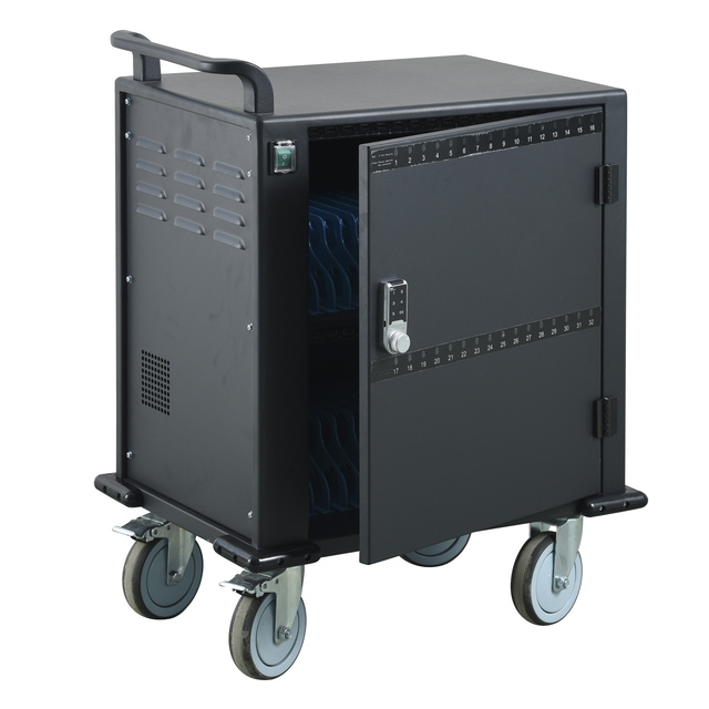 32 Way USB Charging Trolley Fit for 13" Tablets in School