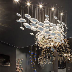 Luminaires modernes en verre Hotels Villas Salons Led Lustres de luxe personnalisés en forme d'œuf - Product Image 5