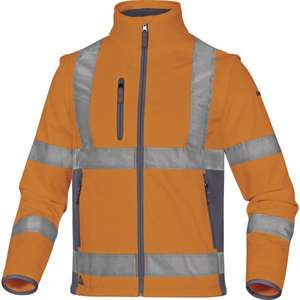 DELTA PLUS - MOON2OGTM Chaqueta de poliéster/elastano ''softshell'' fluorescente naranja-gris con 3 capas laminadas - Product Image 2
