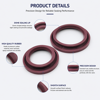 Joint d'étanchéité en silicone rouge haute élasticité, taille personnalisée, conforme aux normes FDA, pour valve de dôme gonflable OEM, pour le transport de poudres alimentaires en vrac