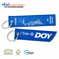 Porte-clés en tissu, fabricant chinois, logo de marque personnalisé, porte-clés tissé pour cadeaux promotionnels
