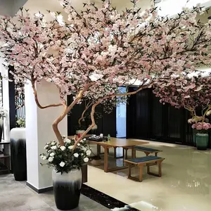 Simulación personalizada 2m 3M 4m 5M centro de mesa artificial grande árbol de flor de cerezo para boda restaurante jardín decoraciones para el hogar