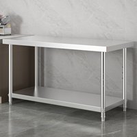 Table de travail en acier inoxydable, table de préparation pour cuisine commerciale, table de préparation alimentaire robuste pour restaurant avec pieds réglables