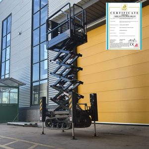 Sollevatore a forbice Mobile a forbice a binario idraulico con piattaforma di lavoro cingolata a forbice per operazioni irregolari a terra - Product Image 4