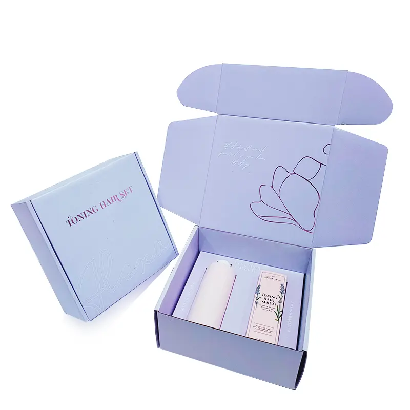 गर्म बिक्री नि: शुल्क डिजाइन Foldable मेलर बक्से उपहार स्वनिर्धारित लोगो मुद्रित पन्नी नालीदार बक्से पैकेजिंग शिपिंग बक्से