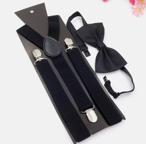 <span class=keywords><strong>Tirantes</strong></span> con Clip en Forma de <span class=keywords><strong>Y</strong></span> de Aleación con <span class=keywords><strong>Juego</strong></span> de Corbata de Moño de Color Sólido - Product Image 6