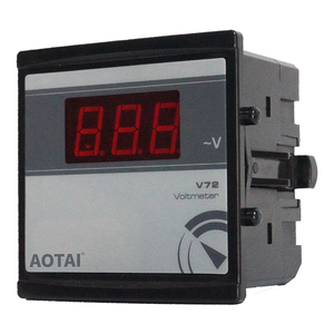 Цифровой мини-вольтметр V72 высокого качества, однофазный, 3-разрядный, с LED-дисплеем AC/DC, точность 1% - Product Image 2