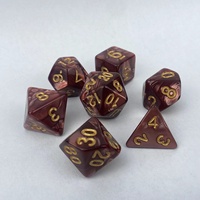 Deskjoy Set 7 Acrylique Polyédrique Dés Perle Motif Donjon Dragon Jeu de Table pour DND COC Running Group Elegant Pearl Design