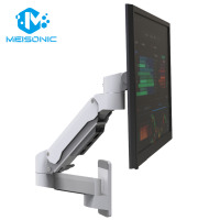 Support mural pour moniteur industriel Meisonic T9-GA02-W, support robotisé en alliage d'aluminium pour moniteur, clavier et souris de 32 pouces, capacité de charge de 20 kg
