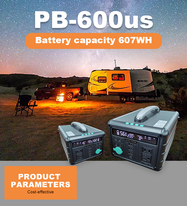 Modern 607wh Solar Generator Portable Power Station 600w 0