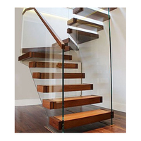 Echelle de grenier escamotable au design moderne personnalisée Escaliers flottants montés sur toit retourné pour appartements