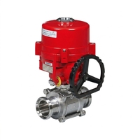 Vanne à boisseau sphérique électrique HELI avec actionneur électrique série LQ AC220V 50HZ IP67 Corps en PVC Couple de 50NM DN65 Port PN16 OEM ATEX