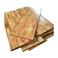 Planche en bois de caoutchouc moderne de haute qualité, peinte aux UV, avec jointure à languettes, taille et couleur personnalisables pour escaliers et plateaux de table