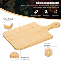 Grandes planches à découper en bambou Double face portables chaudes équipement de cuisine personnalisé poignées personnalisées pour la viande légumes hacher