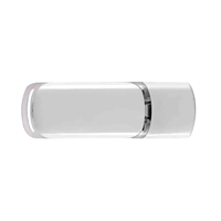 Flashdisk USB Putih Kompak dengan Tali Warna-warni, Desain Tutup Anti Hilang, Logo Cetak Kustom, untuk Penggunaan Sehari-hari dan Bisnis