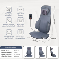 Coussin de massage Shiatsu pour le cou et le dos avec pétrissage, tapotement, chauffage et compression d'air pour le soutien de la taille et des hanches, idéal pour la maison et le bureau (OEM)