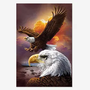 Flying Eagle Bird Animal Full Drill Diamond Painting 5D Picture ricamo fai da te Home Wall Decor OEM/ODM all'ingrosso della fabbrica