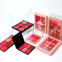 Palette de lèvres OEM personnalisée, 6/9/12 couleurs, palette de rouge à lèvres crémeux mat, vente en gros de cosmétiques de maquillage