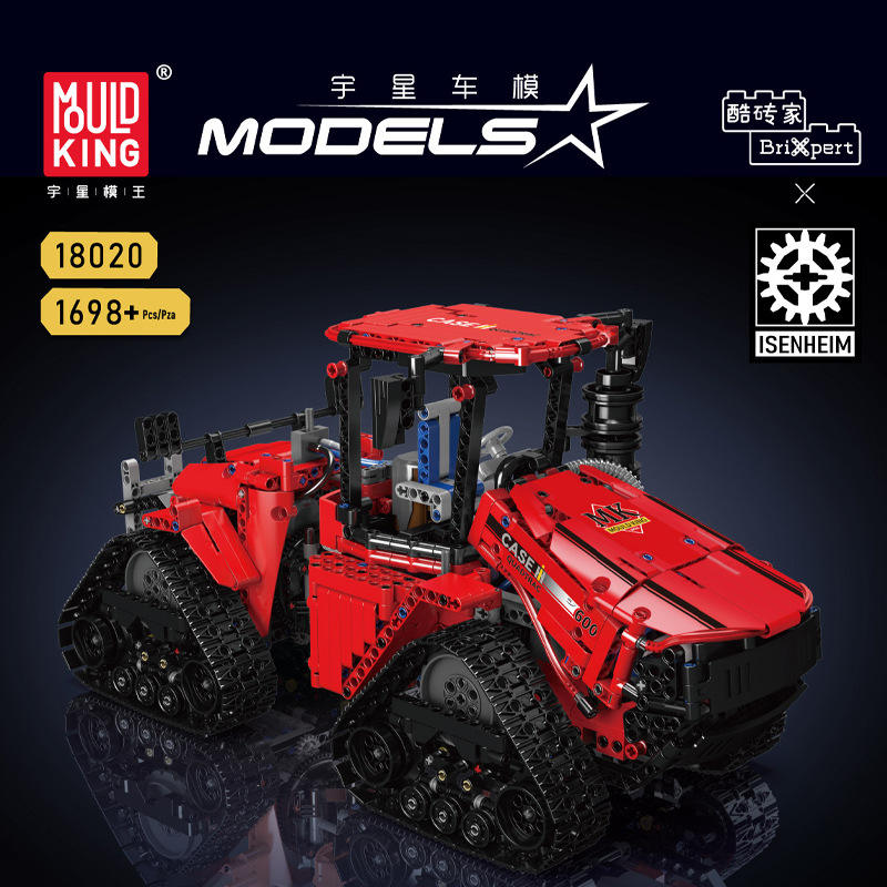 MOULD KING 18020 LEGO Tractor Pneumatic Crawler Block Set for Kids