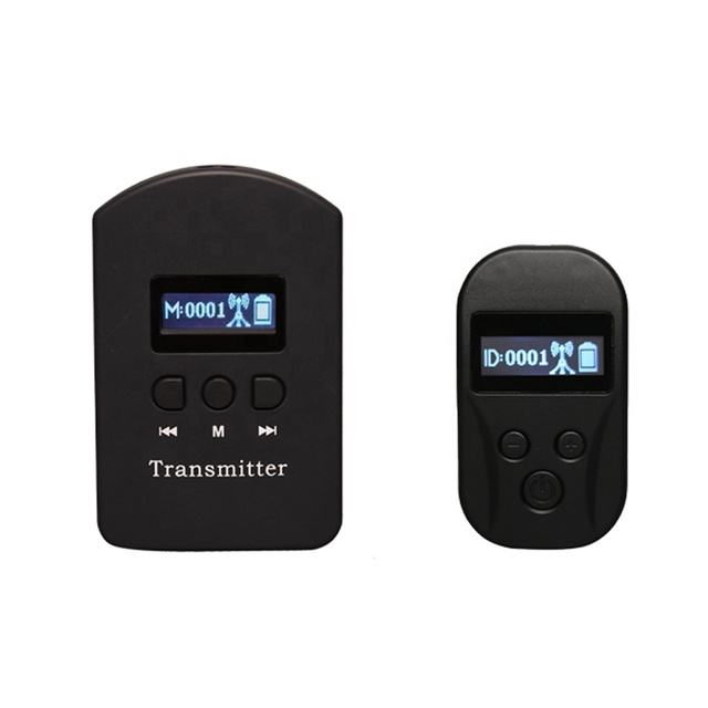 One Way Not Walkie Talkie 30 Receivers 2 Transmitter Wireless Whisper Audio Tour Guide System for Travel Museum Visit Conference