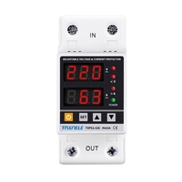 Pantalla Dual 40A 63A 230V carril Din ajustable digital sobrevoltaje relé Protector contra sobretensión límite protección sobrecorriente