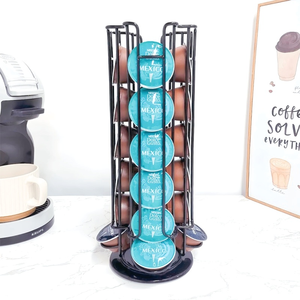 360 °   <span class=keywords><strong>Dispensador</strong></span> Giratorio para Cápsulas de Café, Soporte para 24 Cápsulas <span class=keywords><strong>Dolce</strong></span> <span class=keywords><strong>Gusto</strong></span>, Organizador de Alambre de Hierro - Product Image 1