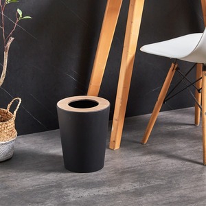 Eco-Friendly Plastic Trash Can with Cover Large Household Storage <b>Bin</b> for Bathroom Kitchen Living Room Use - Product Image 5