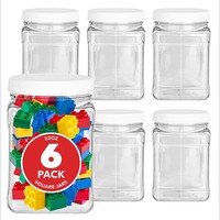 Bocaux en plastique avec couvercles pour l'emballage alimentaire, les collations, les bonbons, les biscuits, couleur et taille personnalisées, bocaux transparents en PP pour onguents