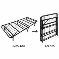 Lit simple pliant en métal, vente chaude, vente en gros directe d'usine, lit pliant en fer facile à assembler, taille standard pour chambre et appartement