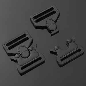 Hebilla de seguridad Cobra de 25 mm, negra, con cierre automático, hebilla metálica para cinturón, accesorios para mochila. - Product Image 2
