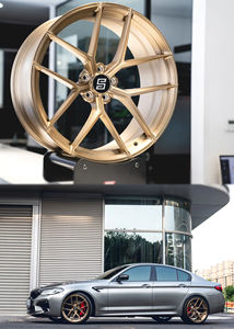 Jantes forgées Deep Concave 6061-T6 5x112 5x120 18 19 20 21 22 23 24 pouces Noir brillant brossé pour BMW M Porsche - Product Image 4