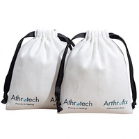 Sachets en tissu sergé écologiques et recyclables avec logo personnalisé imprimé, pour bijoux, bougies, savons, emballage de bijoux, pochette en coton