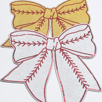 Patch thermocollant tendance avec nœud et broderie de sequins pour vêtements, robes, vestes et sacs