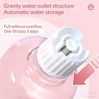 Bol 2-en-1 pour chat et chien, fontaine à eau circulante automatique, distributeur de nourriture, bol intégré anti-bave pour animaux de compagnie