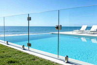 Kit de balustrade en verre sans cadre SMARTART DIY 2M prêt à l'installation, avec embouts en acier inoxydable 316, verre trempé pour terrasse, balcon, piscine