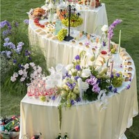 Centre de table en fer en forme de S pour événements de mariage en plein air, style moderne et minimaliste, hauteur 60 cm, largeur 3,6 m