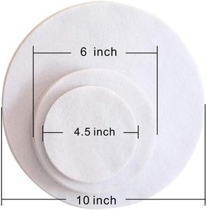 48 pièces de séparateurs de vaisselle ronds en <span class=keywords><strong>feutre</strong></span> blanc doux en 3 tailles pour protéger et empiler la <span class=keywords><strong>porcelaine</strong></span> - Product Image 3