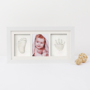 Sortie d'usine pour cadre Photo MDF créatif suspendu cadre en bois à Texture néonatale pour bébé <span class=keywords><strong>empreinte</strong></span> de main et <span class=keywords><strong>empreinte</strong></span> Souvenirs - Product Image 2