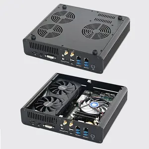 모든 알루미늄 섀시 팬리스 미니 PC 인텔 i5-7300HQ,i7-7820HQ 제온 D1581 1050TI GTX1060 GTX1650 L06-HT610G7 시리즈