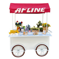 Hot Dog mobile personnalisé crème glacée chariot tricycle nourriture café chariot vélo