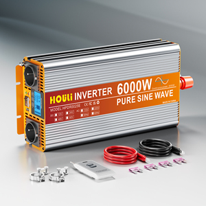 <span class=keywords><strong>Convertisseur</strong></span> d'ondes sinusoïdales pures HOULI de <span class=keywords><strong>1000W</strong></span> à 7000W, 12V/24V DC vers 220V AC, pour voiture, camping-car, système solaire - Product Image 1