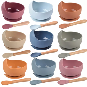 Vajilla para Bebés, Juego de Platos de Silicona Antideslizantes para Niños, Tazón de Succión, Cuchara de Silicona de Grado Alimenticio, Impermeable - Product Image 6