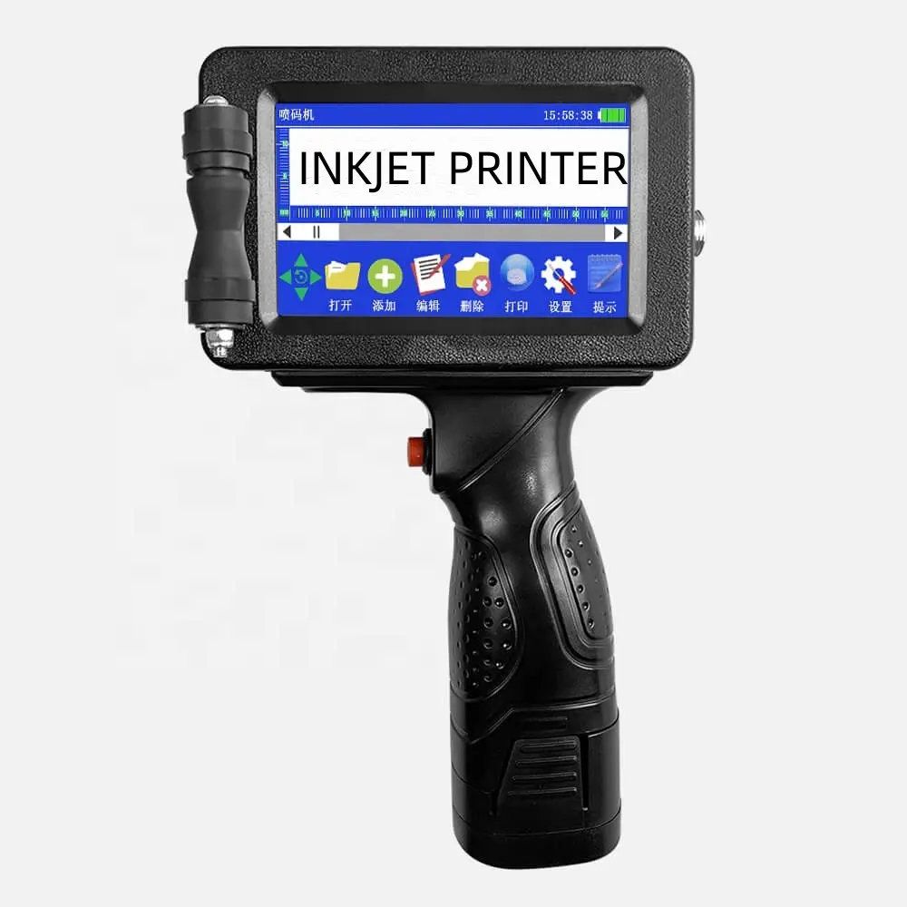 Manual Handheld Mrp Plastic Direct TIJ Inkjet Label Printing Machine