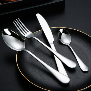 High-end Restaurant Hotel Gift <b>Set</b> 410 Stainless Steel 24-Piece Flatware <b>Set</b> Golden Eco-Friendly Back School Minimalist Mirror - Product Image 4